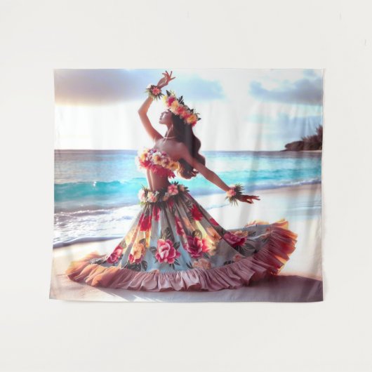 踊り タペストリー (正面(横))