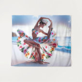 踊り タペストリー (正面(横))