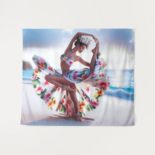 踊り タペストリー (正面(横))