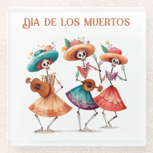 踊り・デッドのメロディカスタムー ガラスコースター (正面)