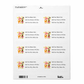 踊り ラベル (フルシート)