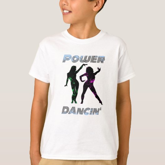 踊り-レトロパワー踊りガールズラヴァスタイル Tシャツ (正面)