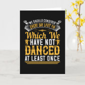 踊り – 少なくとも1日1回はダンス カード (黄色い花)