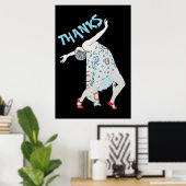 踊り,編集文字, 感謝してい,ポスター ポスター (ホームオフィス)