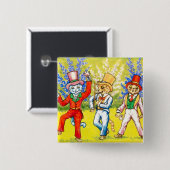 踊り 缶バッジ (正面&裏面)