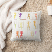 踊り(色付き) (メス万華鏡のように千変万化するパターン) クッション (ブランケット)