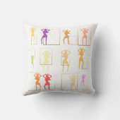 踊り(色付き) (メス万華鏡のように千変万化するパターン) クッション (裏面)