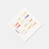 踊り（色付き） (メス万華鏡のように千変万化するパターン) スタンダードカクテルナプキン (角)