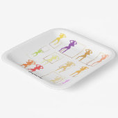 踊り（色付き） (メス万華鏡のように千変万化するパターン) ペーパープレート (傾斜あり)