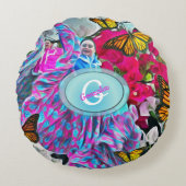 踊り（花と蝶） PV01 ラウンドクッション (正面)