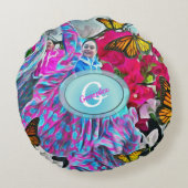 踊り（花と蝶） PV01 ラウンドクッション (裏面)