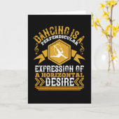 踊り-踊りは水平方向の式 カード (黄色い花)