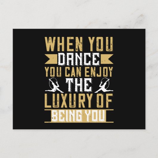 踊り – 踊る時は贅沢楽しむだ ポストカード (正面)
