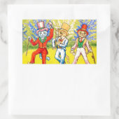 踊り 長方形シール (バッグ)