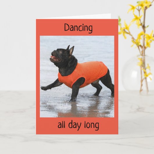 踊り- HAPPY IT IS "YOUR 誕生日" カード (黄色い花)