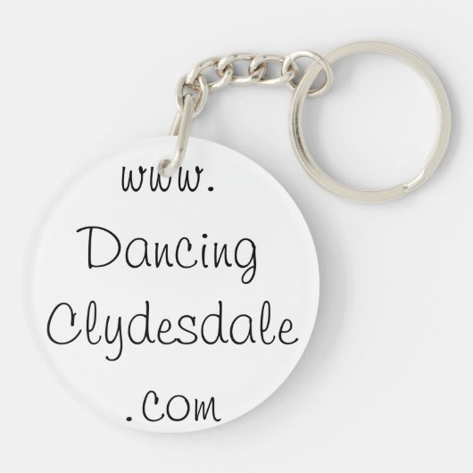 踊りClydesdale Keychain キーホルダー (裏面)