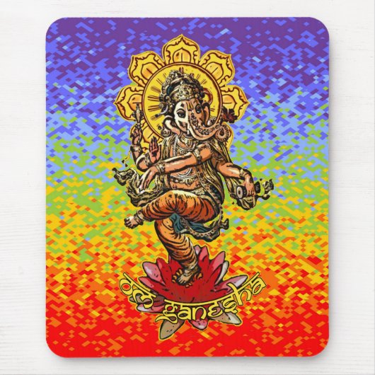 踊りGANESHA |は色をchakren マウスパッド (正面)