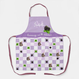 「踊りinキッチン」ブラックベリージャム エプロン