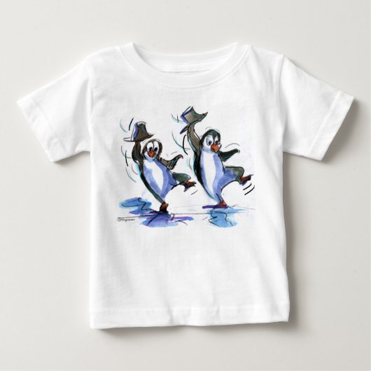 踊りPeNgUiNs ベビーTシャツ (正面)