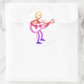 踊りSAM Round 3"x3"ステッカー6パック ラウンドシール (バッグ)