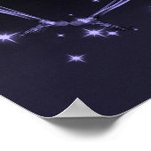 踊りX線スケルトン – 紫 ポスター (角)