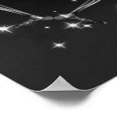 踊りX線スケルトン – B&W ポスター (角)