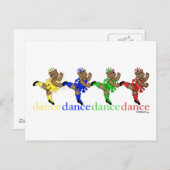 踊るくま ポストカード (正面/裏面)