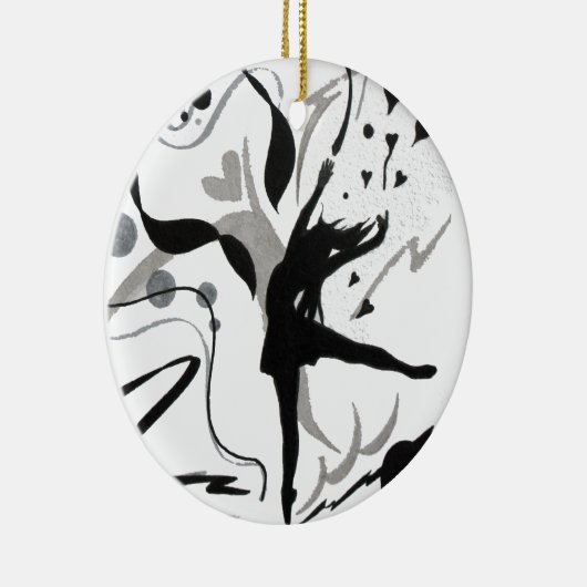 踊るのが大好き! セラミックオーナメント (右)