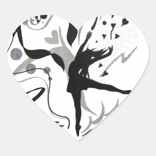 踊るのが大好き！ ハートシール (正面)