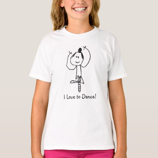 踊るのが大好き！ Tシャツ (正面)