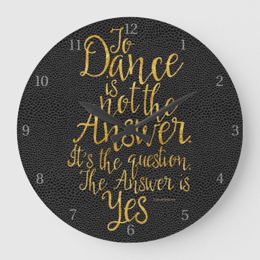 踊るのは答えの大きな時計ではない ラージ壁時計 (正面)