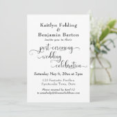 踊るようなタイポグラフィー 結婚式後パーティーのみ 招待状 (スタンド正面)