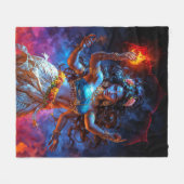 踊るカリ フリースブランケット (正面(横))