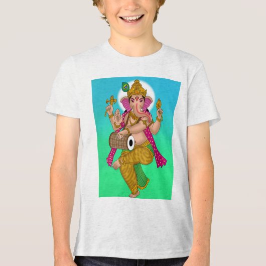 踊るガネーシャTシャツ トライブレンドTシャツ (正面)