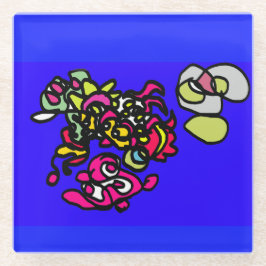 踊るクラゲ ガラスコースター