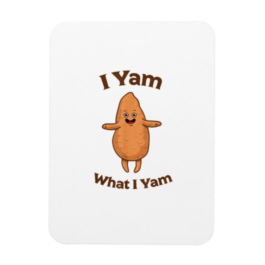 踊るサツマイモのフェスティブ I Yam What I Yam マグネット (縦)