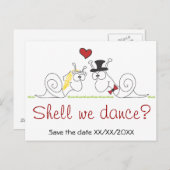 踊るシェル？ – 日付はがきを保存する 案内ポストカード (正面/裏面)