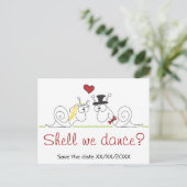 踊るシェル？ – 日付はがきを保存する 案内ポストカード (スタンド正面)