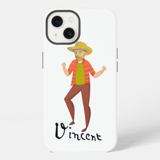 踊るヴィンセント・ファン・ゴッホ iPhoneケース (裏面)