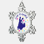 踊る愛 スノーフレークピューターオーナメント (右)