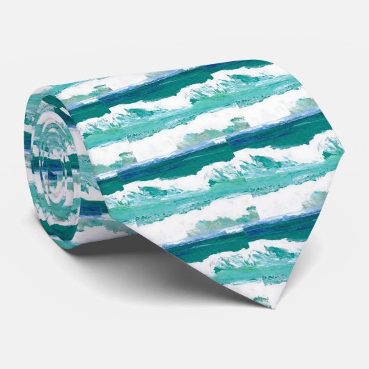 踊る波-人の海の海景のファッションのタイ ネクタイ (ロール)