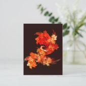 踊る炎の鳥 アート モダン フラクタル アブストラクト ポストカード (スタンド正面)