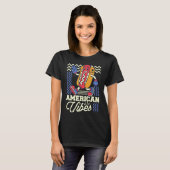 踊る犬 - アメリカンスタイル 7月4日Tシャツ Tシャツ (正面フル)