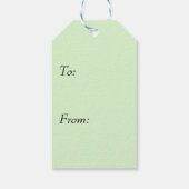 踊る紫色のイースターのウサギのミントの緑 ギフトタグ (裏面)