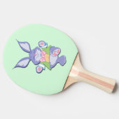 踊る紫色のイースターのウサギのミント 卓球ラケット (横)