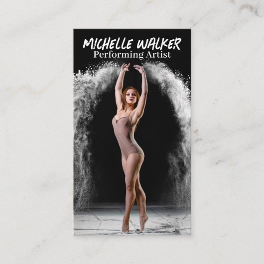 踊る若い女性 名刺 (正面)