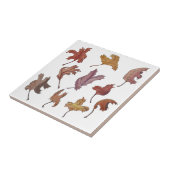 踊る葉 タイル (側面)