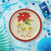 踊る赤ちゃん天使のクリスマスプレート ペーパープレート (パーティー)