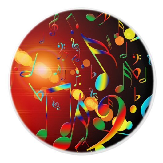 踊る音符 セラミックノブ (正面)