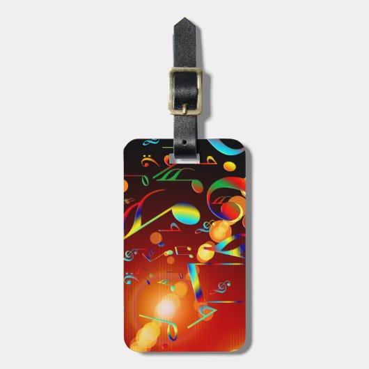 踊る音符 ラゲッジタグ (正面縦)